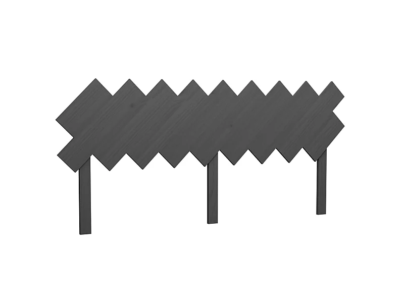 Testiera grigia 178x3x80,5 cm Legno di pino massiccio