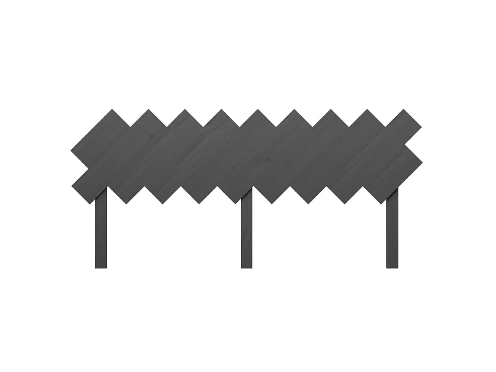 Cabeceira Cinza 178x3x80,5 cm Madeira maciça de pinho