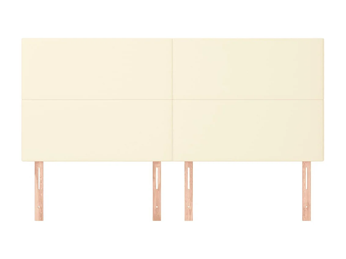 Cabeceros 4 uds Crema 80x5x78/88 cm Polipiel