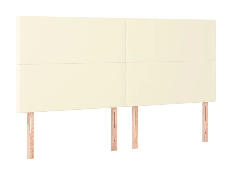 Cabeceros 4 uds Crema 80x5x78/88 cm Polipiel