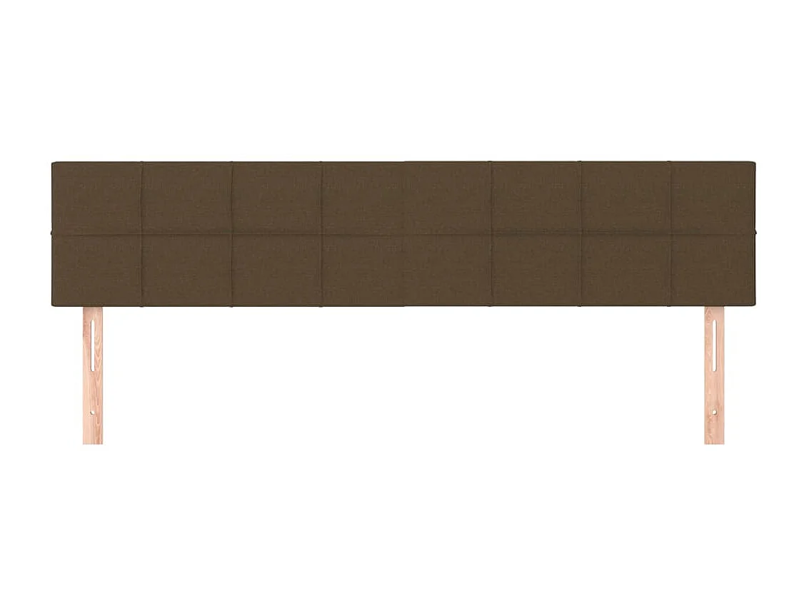 Têtes de lit 2 pcs Marron Foncé 100x5x78/88 cm Tissu