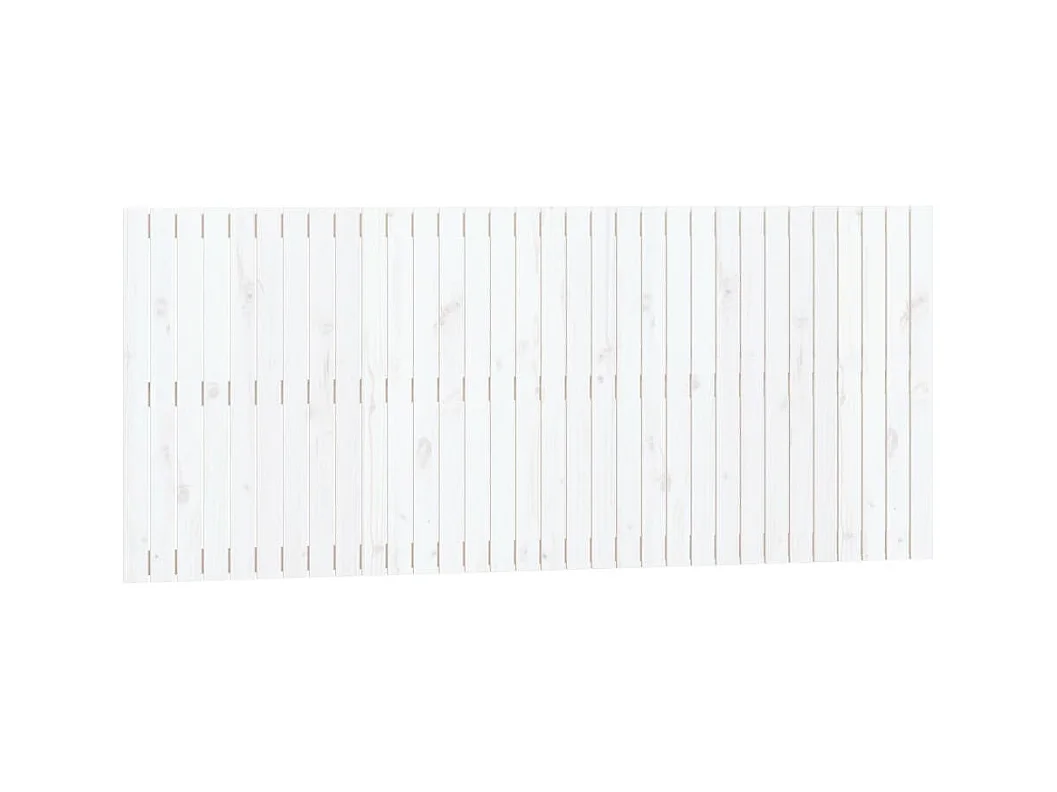 Tête de lit murale Blanc 204x3x90 cm Bois massif de pin