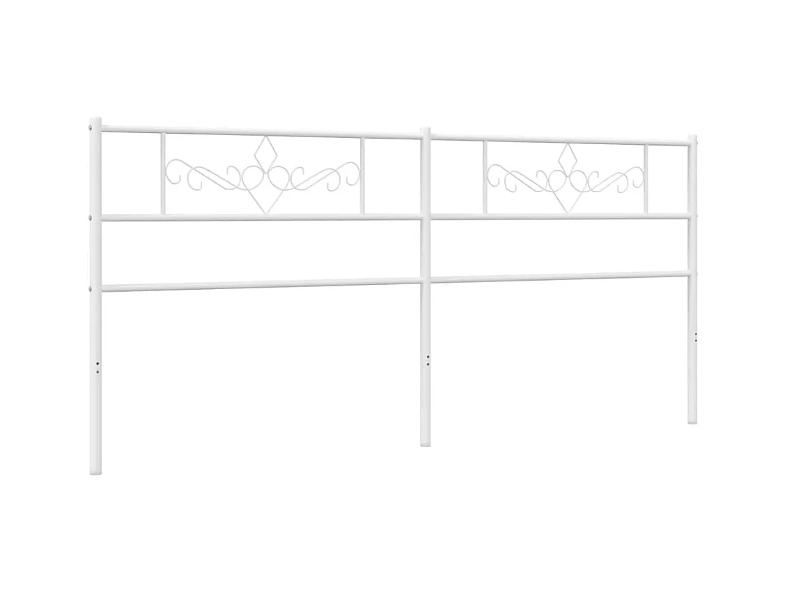Tête de lit métal blanc 200 cm