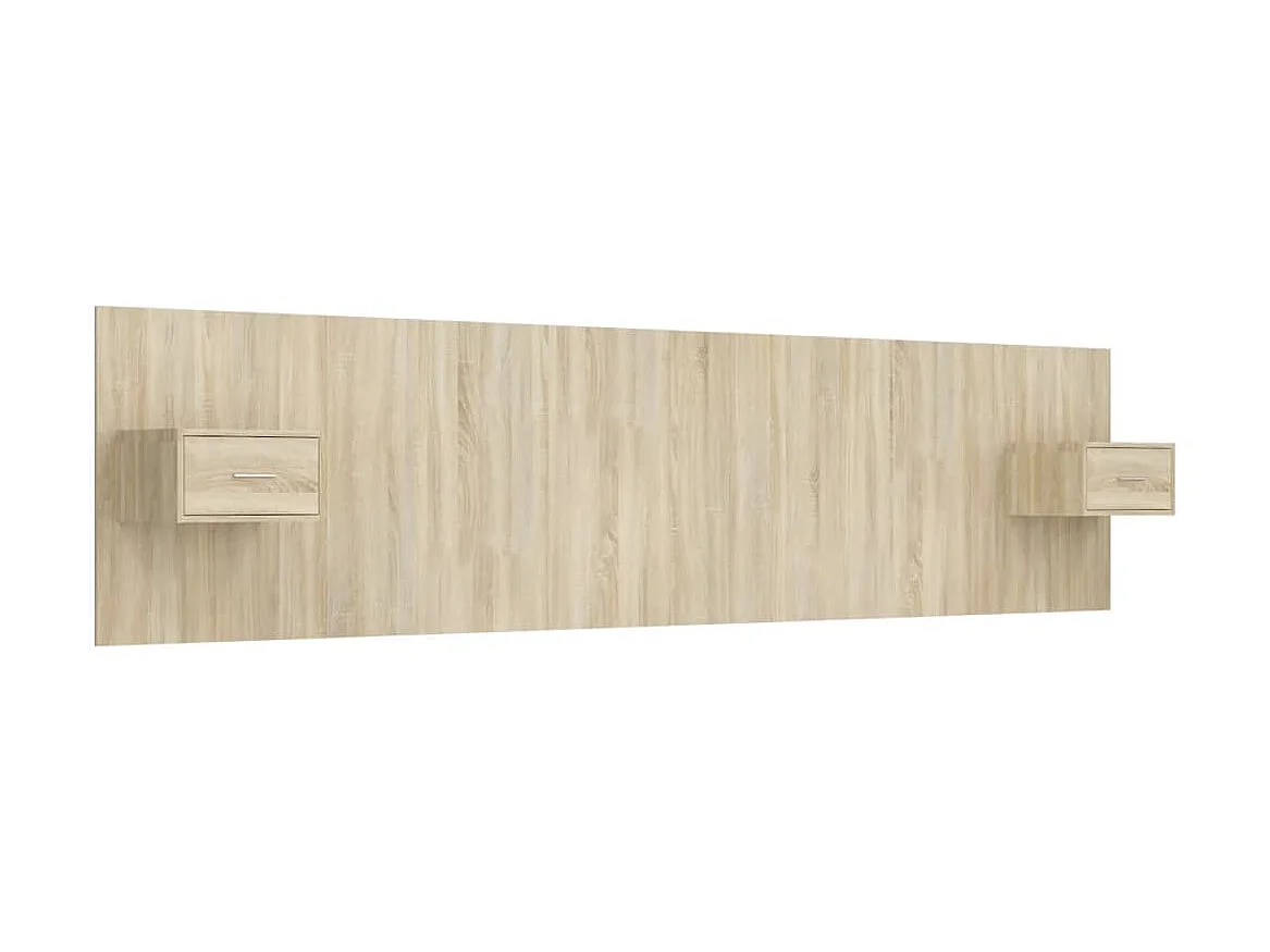 Cabecero con armarios Roble Sonoma Madera contrachapada
