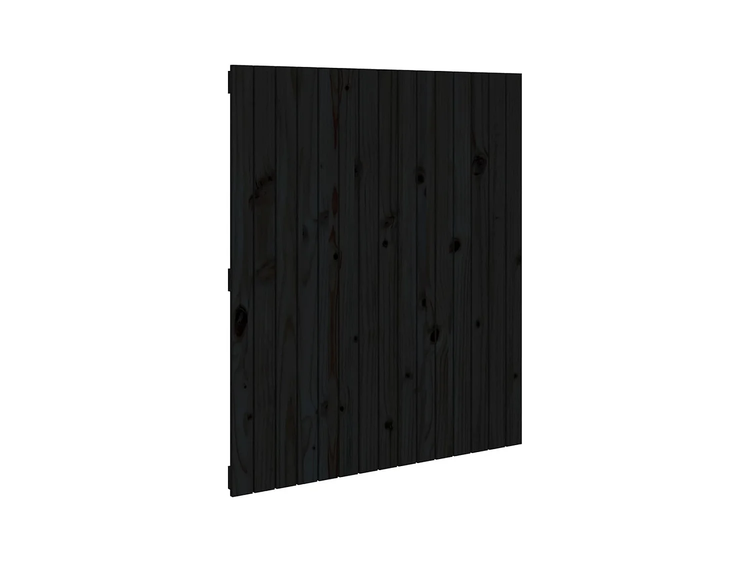 Tête de lit murale Noir 95,5x3x110 cm Bois massif de pin
