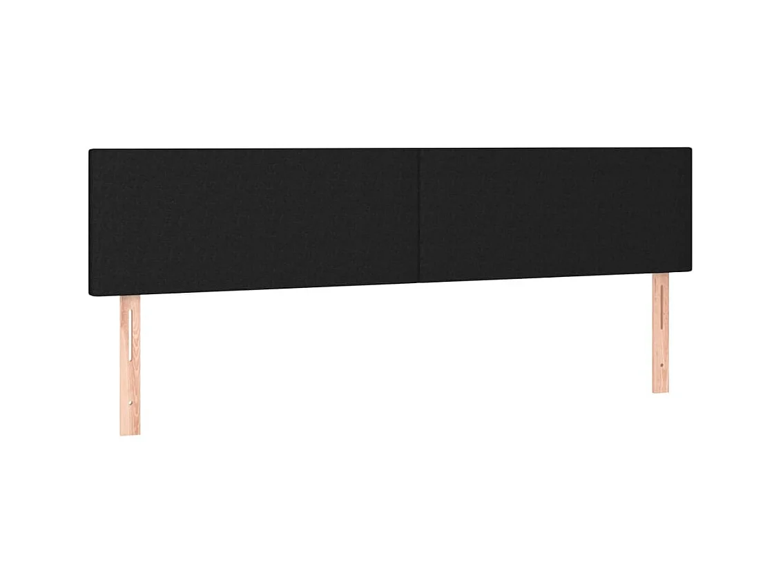 Têtes de lit 2 pcs Noir 100x5x78/88 cm Tissu