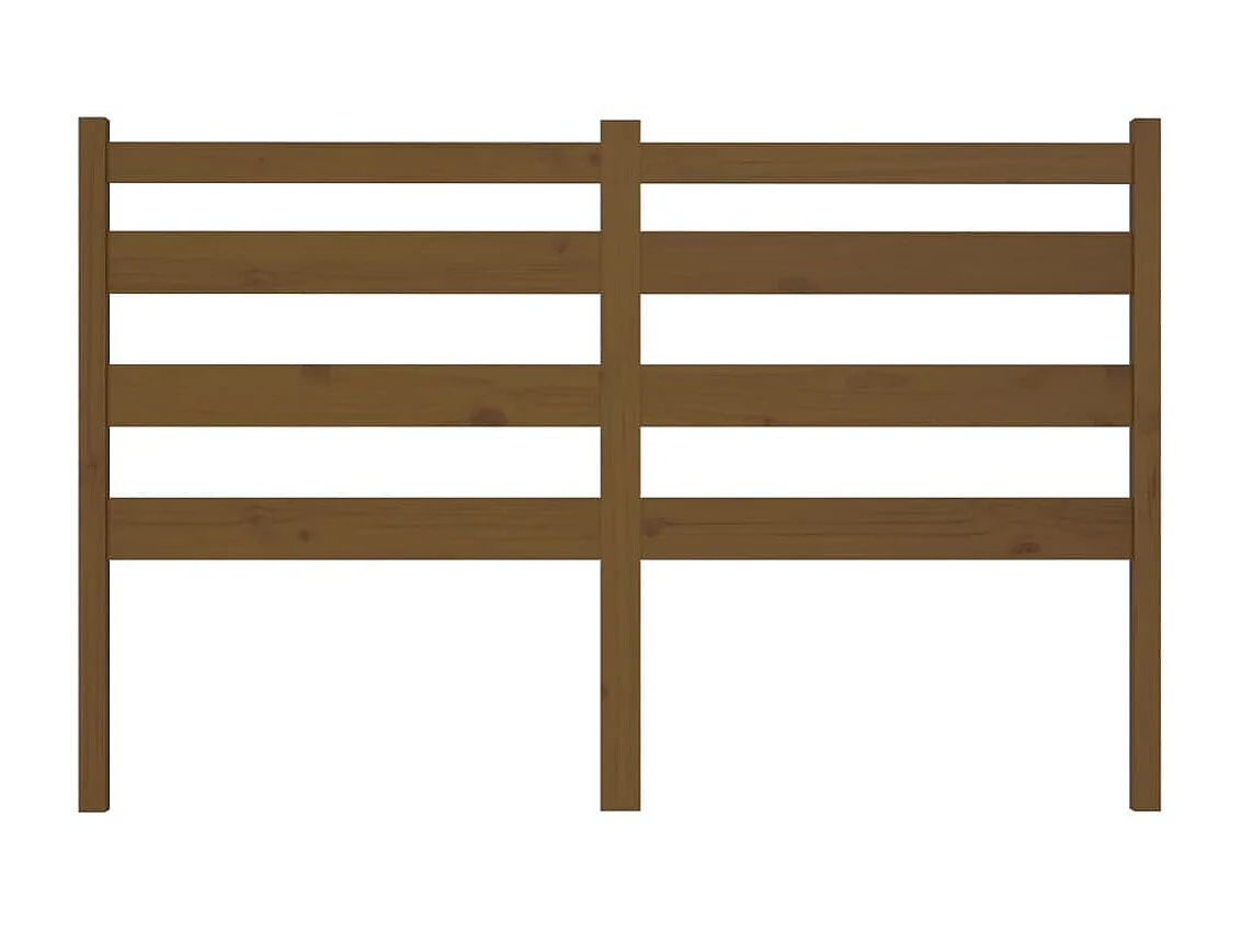 Kopfteil in Honigbraun, 126 x 4 x 100 cm, massives Kiefernholz