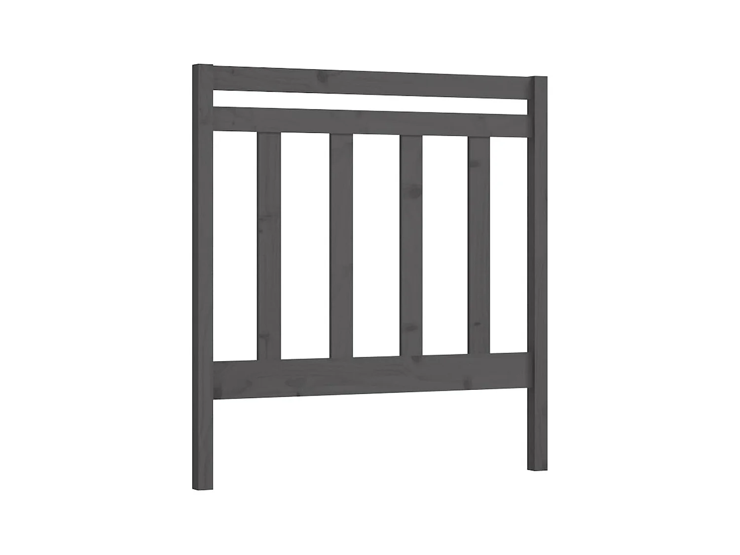 Tête de lit Gris 95x4x100 cm Bois massif de pin