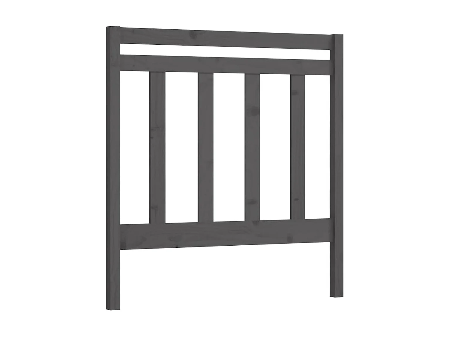 Tête de lit Gris 95x4x100 cm Bois massif de pin