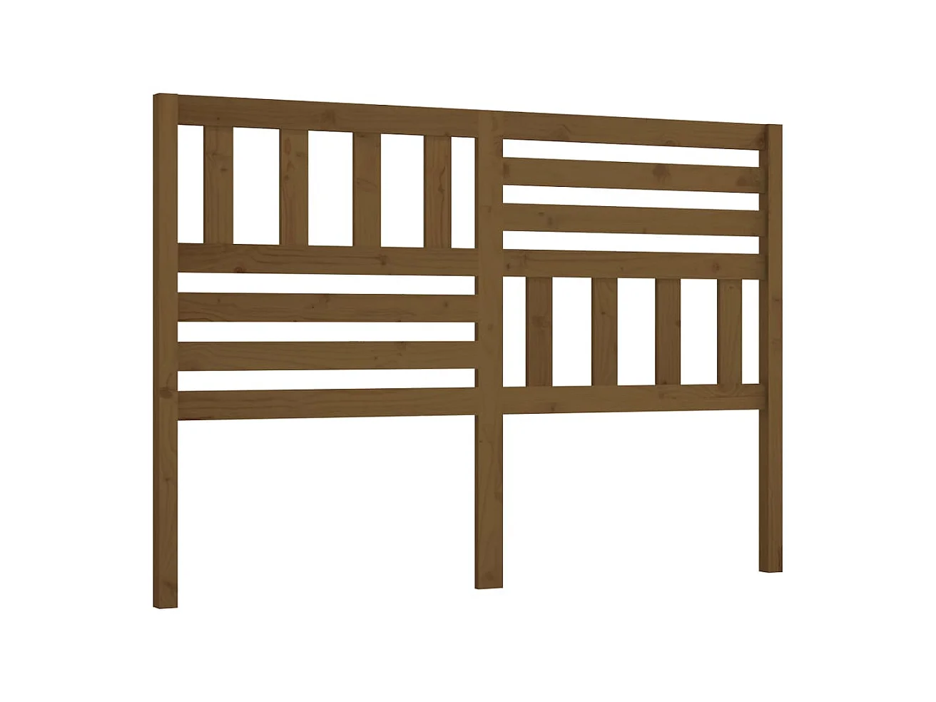 Honingbruin hoofdeinde 126x4x100 cm Massief grenenhout