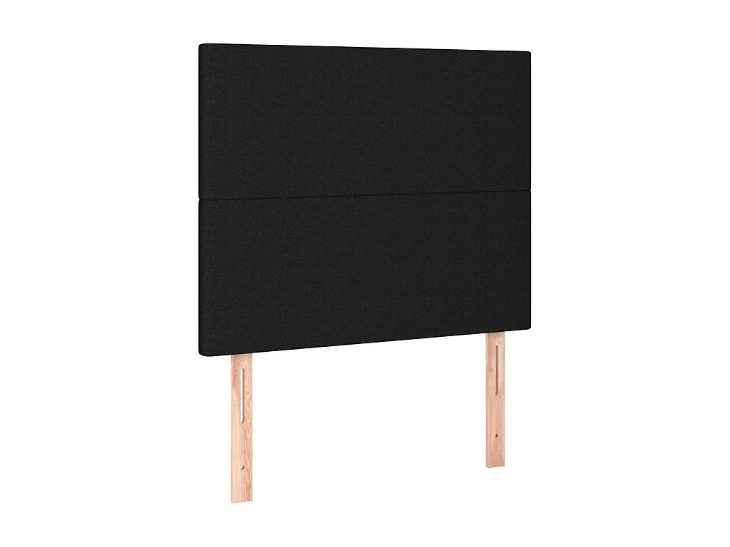 Têtes de lit 2 pcs Noir 90x5x78/88 cm Tissu