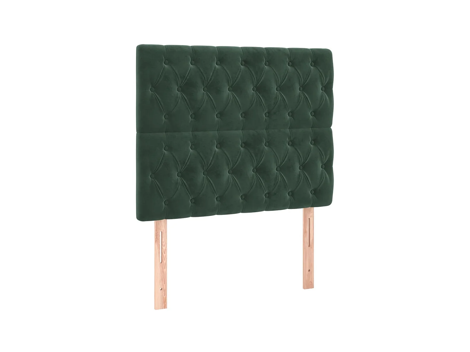 Têtes de lit 2 pcs Vert foncé 90x7x78/88 cm Velours