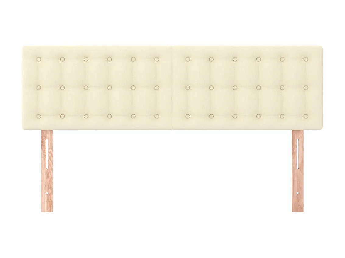 Cabeceros 2 uds Crema 72x5x78/88 cm Polipiel