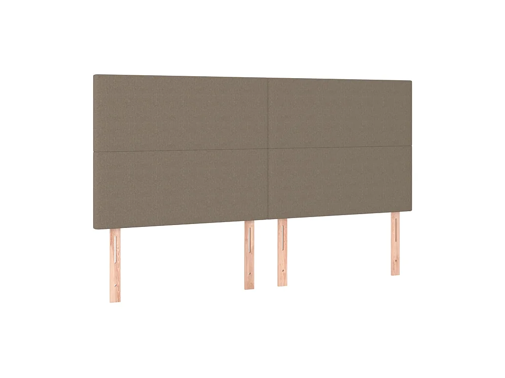 Kopfteile 4 Stück Taupe 90x5x78/88 cm Stoff