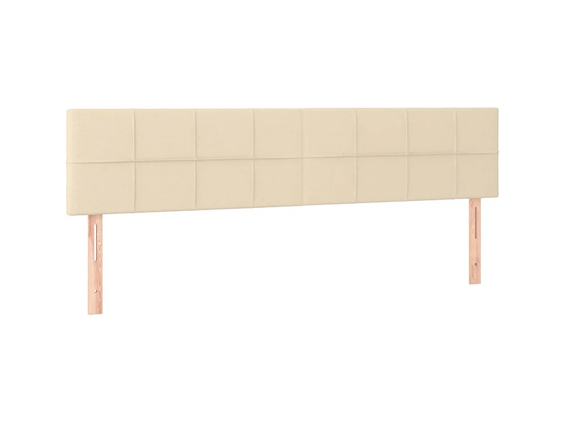 Têtes de lit 2 pcs Crème 100x5x78/88 cm Tissu