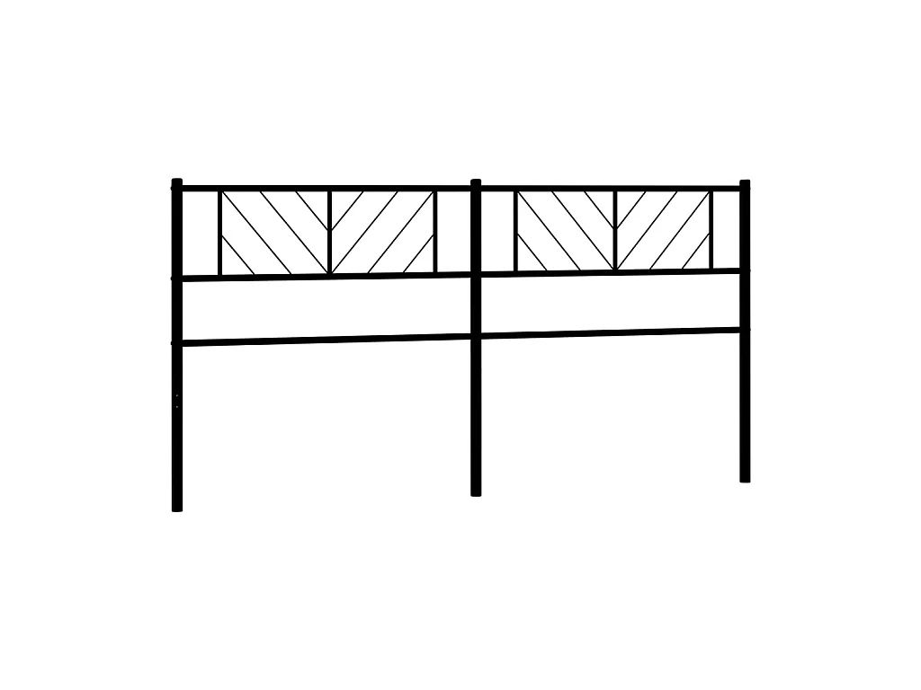 Tête de lit métal noir 200 cm