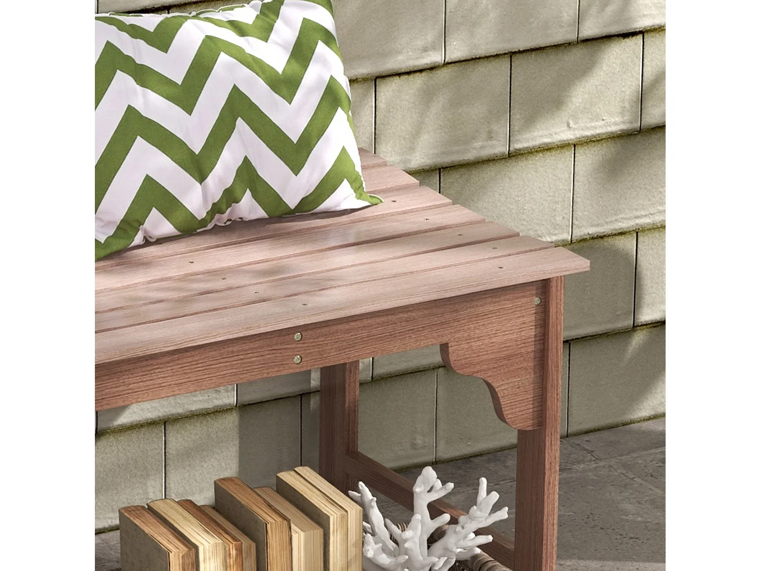 Banc de jardin 2 places assise à lattes dim. 115L x 50l x 45H cm bois de jarrah