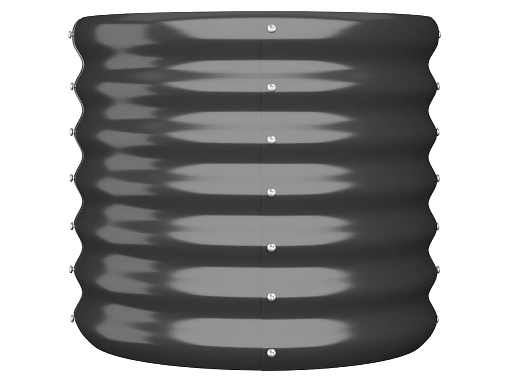 Pflanzgefäß aus pulverbeschichtetem Stahl, 40 x 40 x 36 cm, Anthrazit