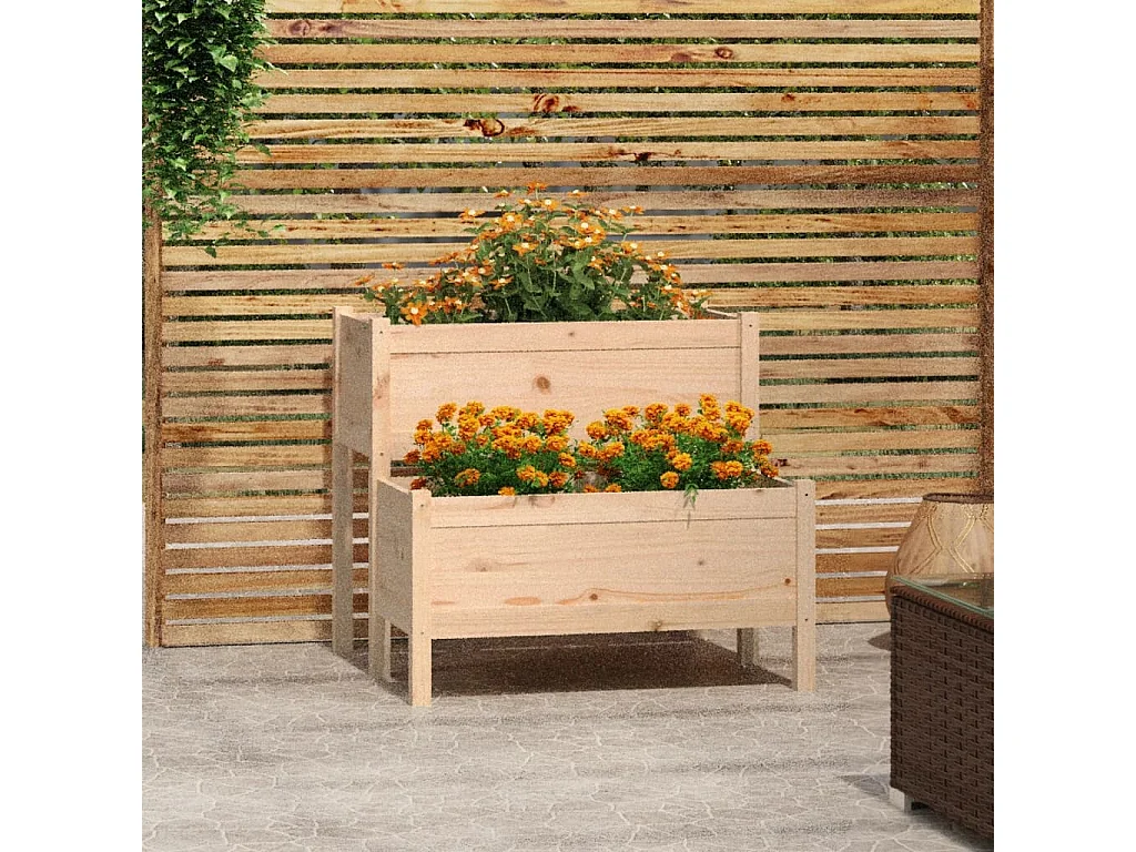 Jardinière 84,5x84x75 cm Bois massif de pin