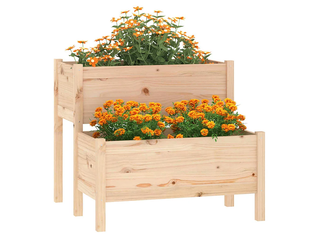 Jardinière 84,5x84x75 cm Bois massif de pin