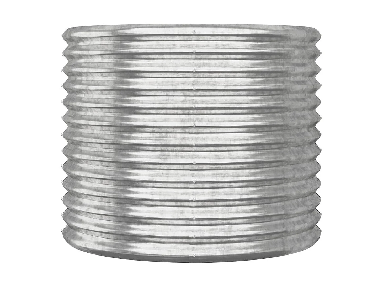 Floreira de jardim Aço com pintura à pó 80x80x68 cm Prateado