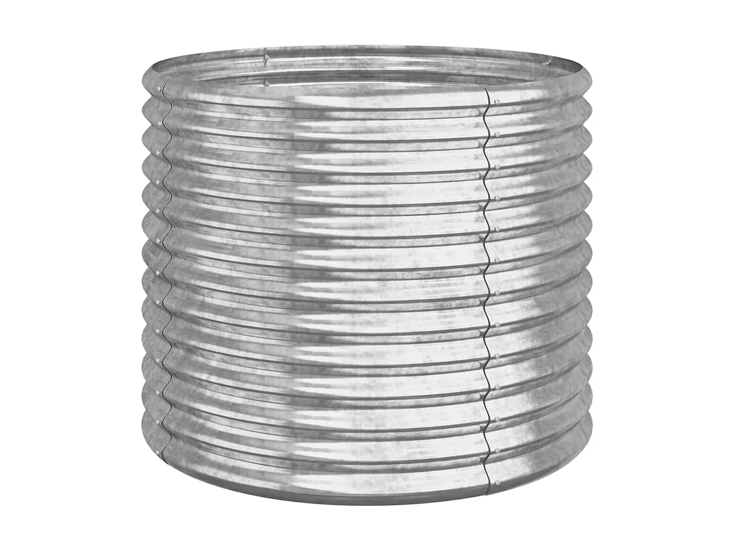 Floreira de jardim Aço com pintura à pó 80x80x68 cm Prateado