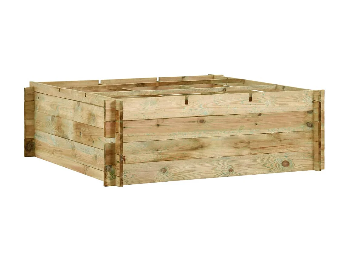 Jardinière pour légumes Bois de pin imprégné 120x120x40 cm