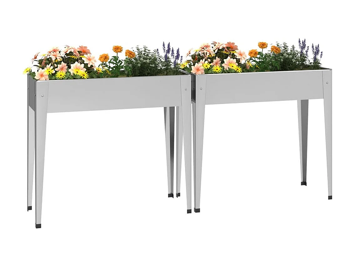 Jardinières 2 pcs Acier galvanisé