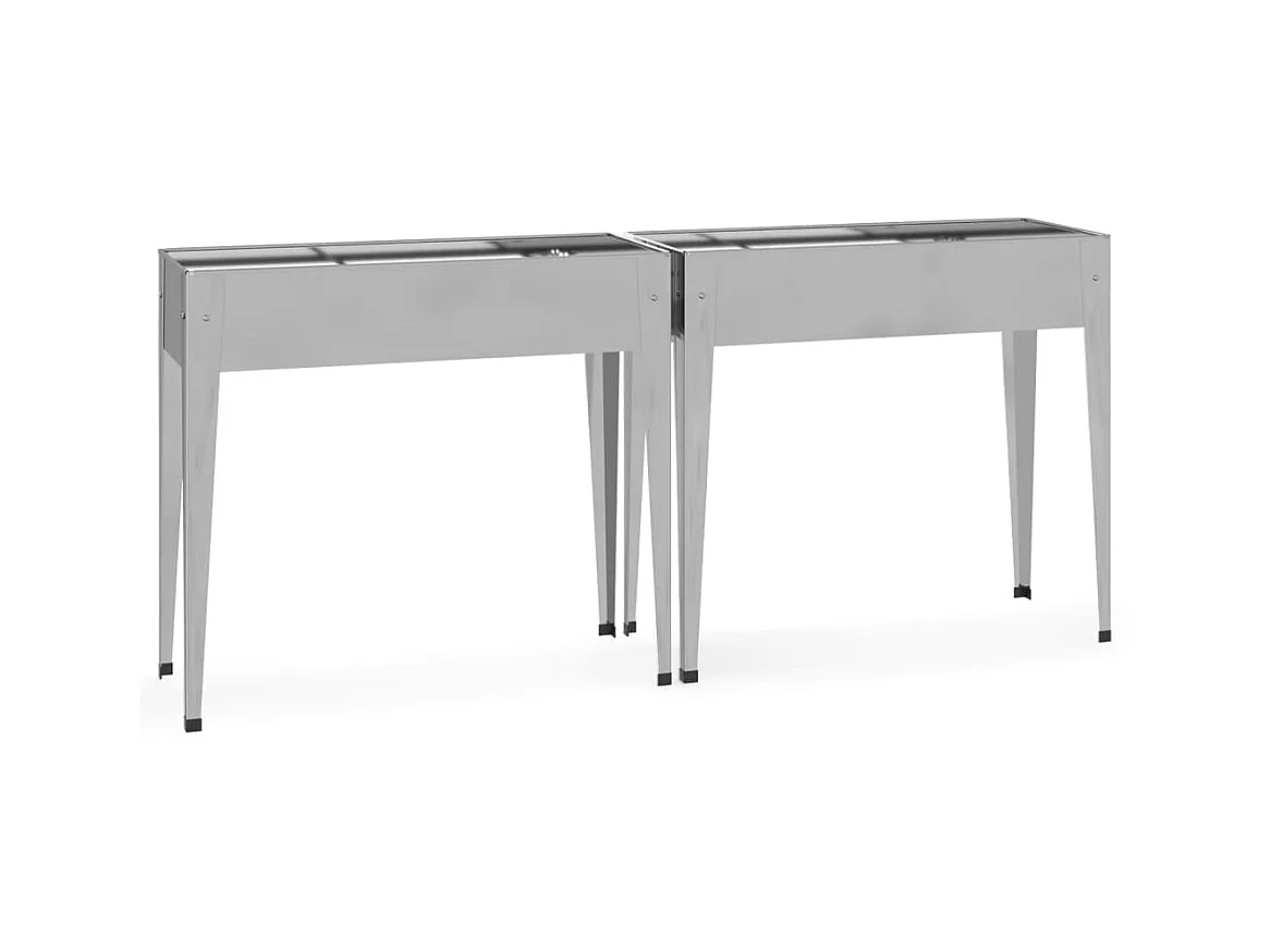 Fioriere 2 pz. Acciaio zincato