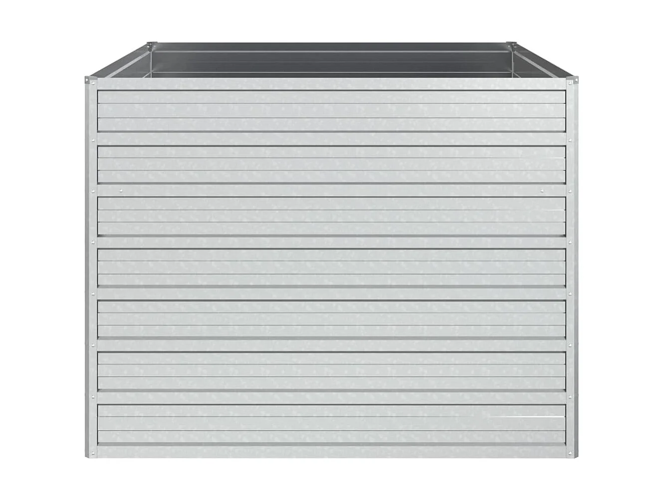 Letto da giardino rialzato 100x100x77 cm Acciaio zincato Argento