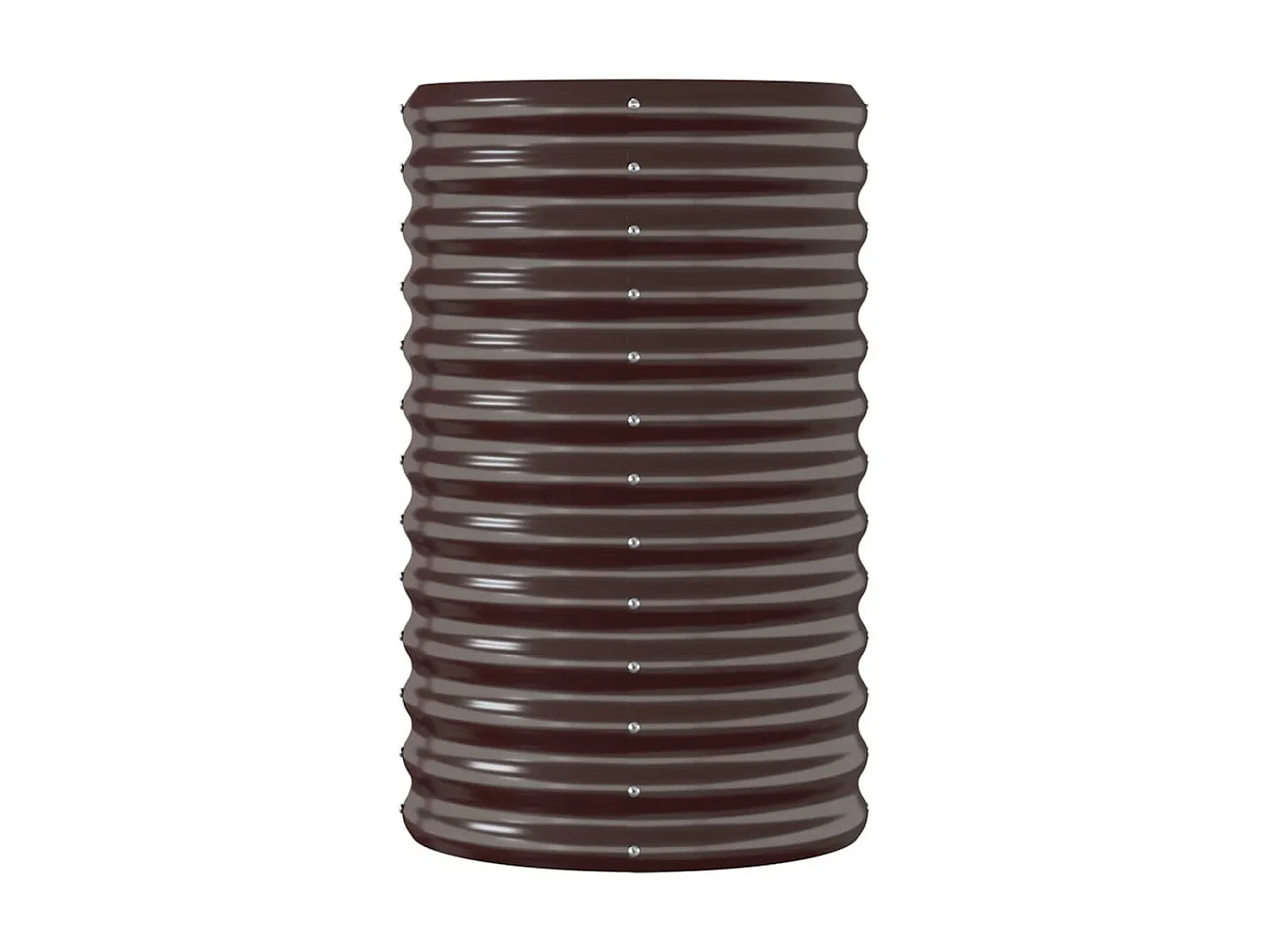 Aiuola rialzata da giardino in acciaio verniciato a polvere marrone