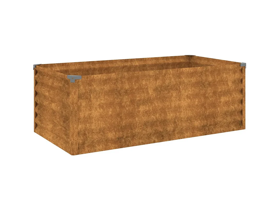 Cama de jardín elevada 100x50x36 cm acero corten