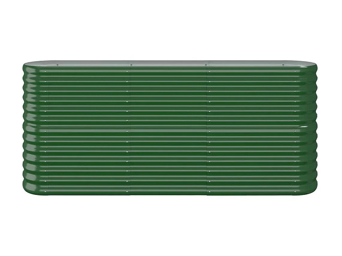 Letto da giardino rialzato in acciaio verniciato a polvere 152x40x68 cm Verde