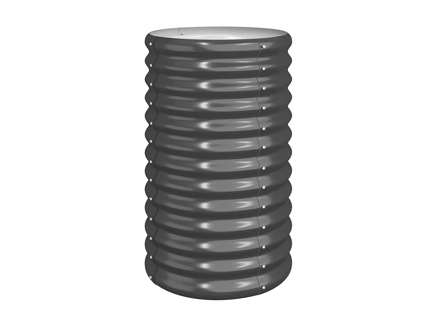 Jardinière Acier enduit de poudre 40x40x68 cm Anthracite