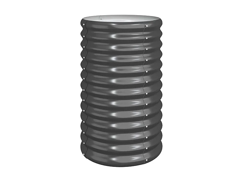 Jardinière Acier enduit de poudre 40x40x68 cm Anthracite