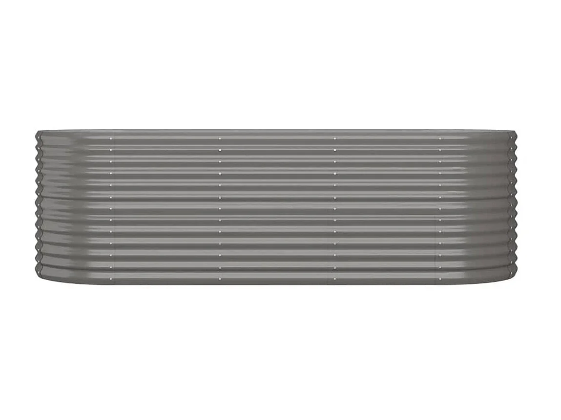 Verhoogd tuinbed Gepoedercoat staal 224x80x68 cm grijs