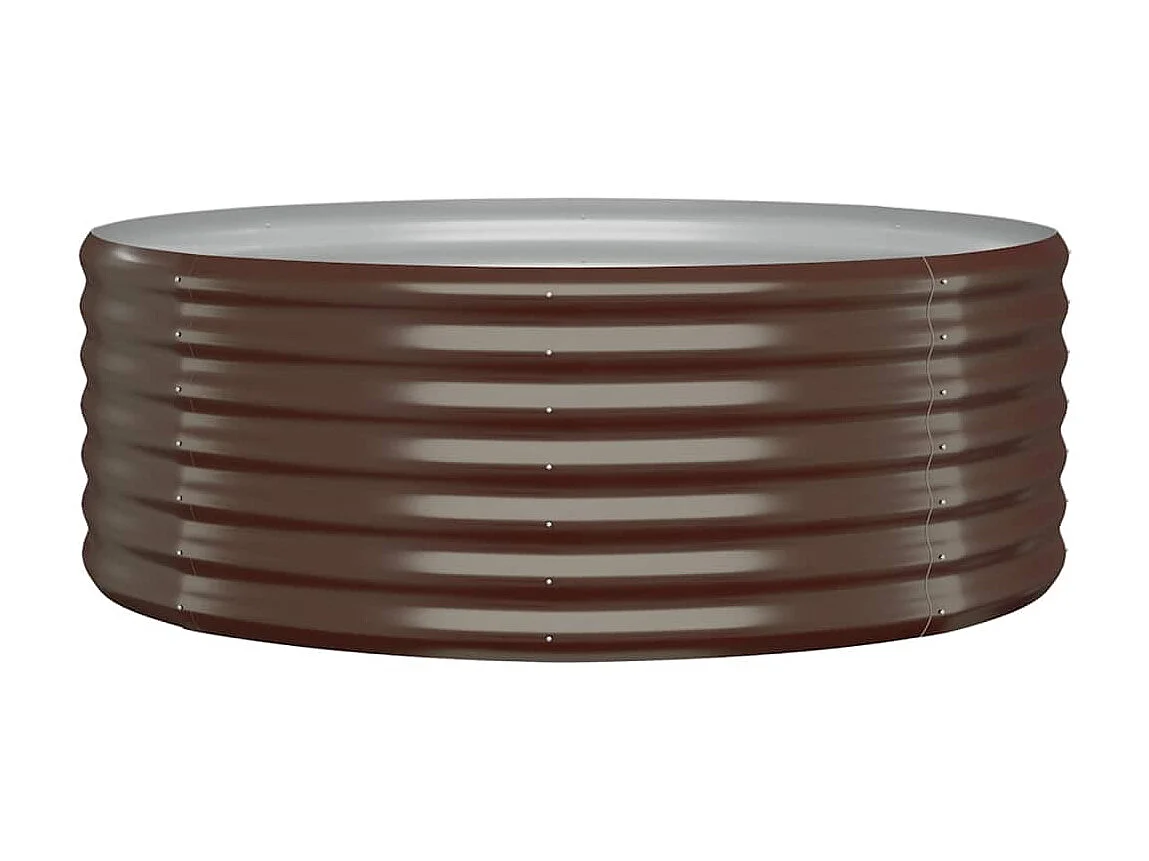 Aiuola rialzata da giardino in acciaio verniciato a polvere marrone