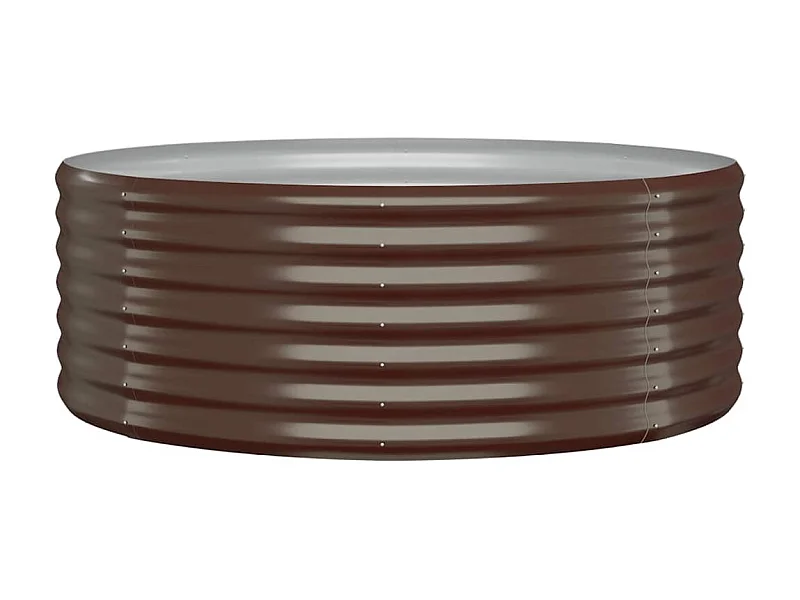 Aiuola rialzata da giardino in acciaio verniciato a polvere marrone