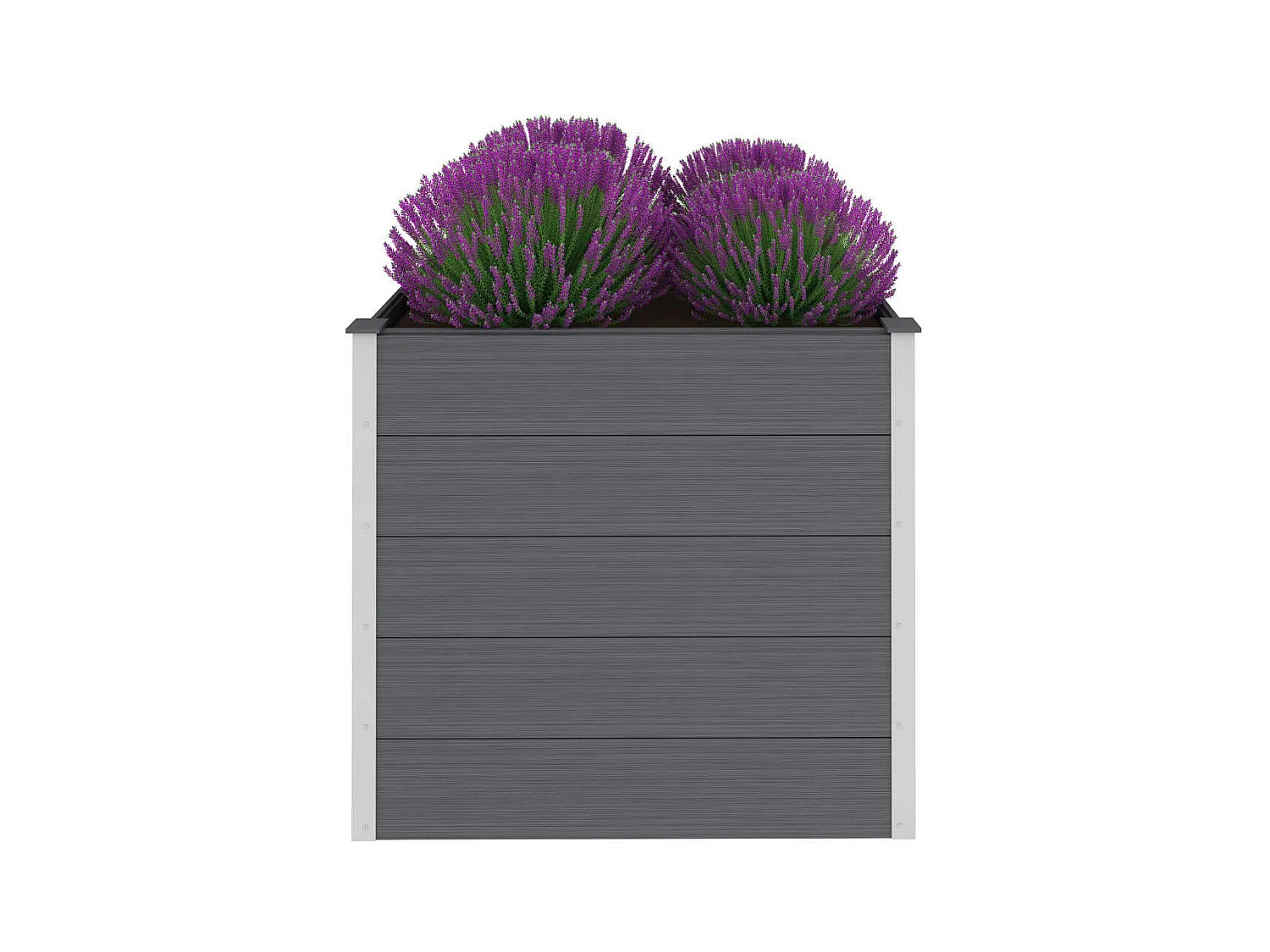 Lit surélevé de jardin WPC 100x100x91 cm Gris