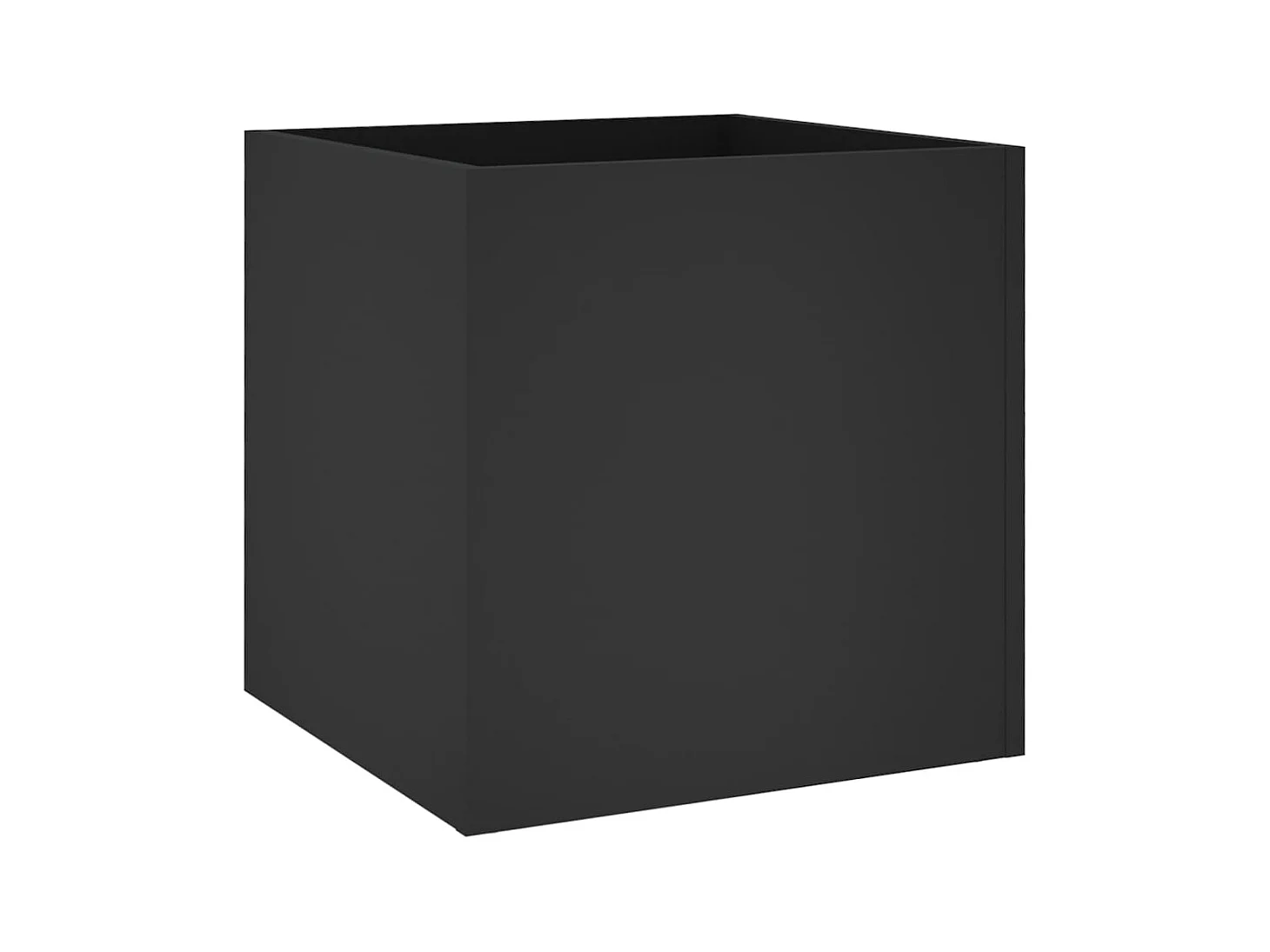 Jardinière noir 40x40x40 cm bois d'ingénierie