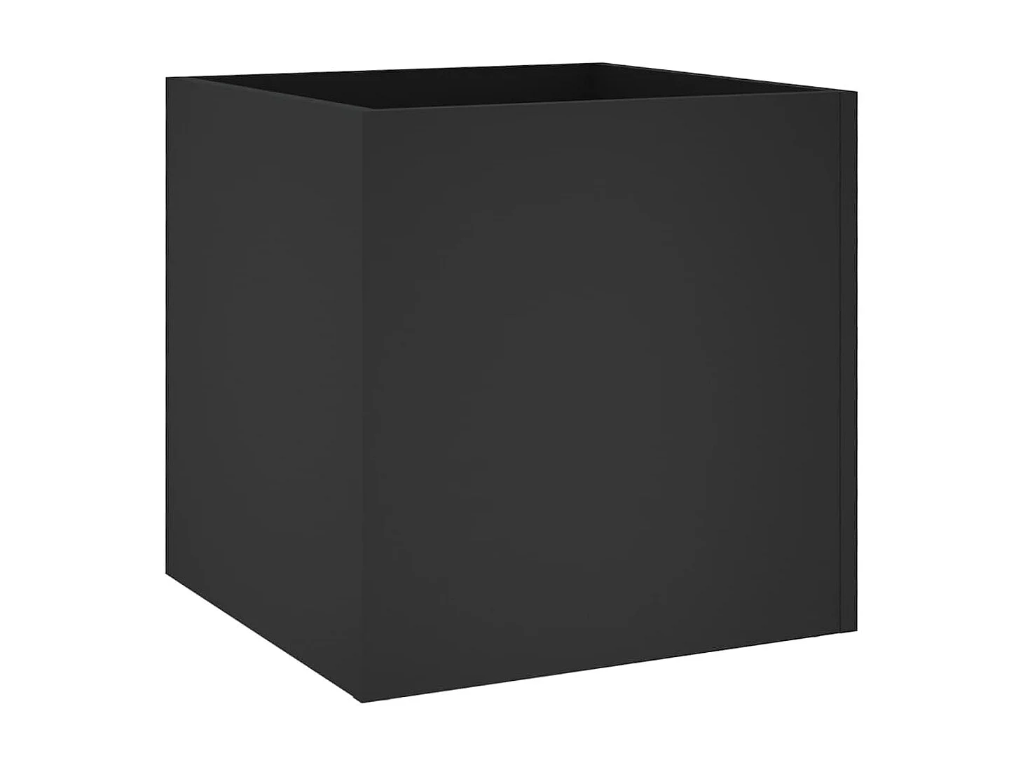 Jardinière noir 40x40x40 cm bois d'ingénierie