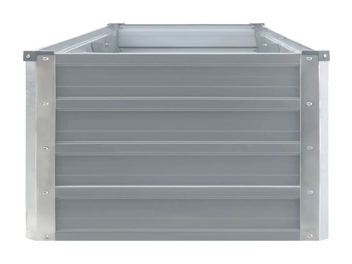 Cama de jardín elevada Acero galvanizado 320x40x45 cm Gris