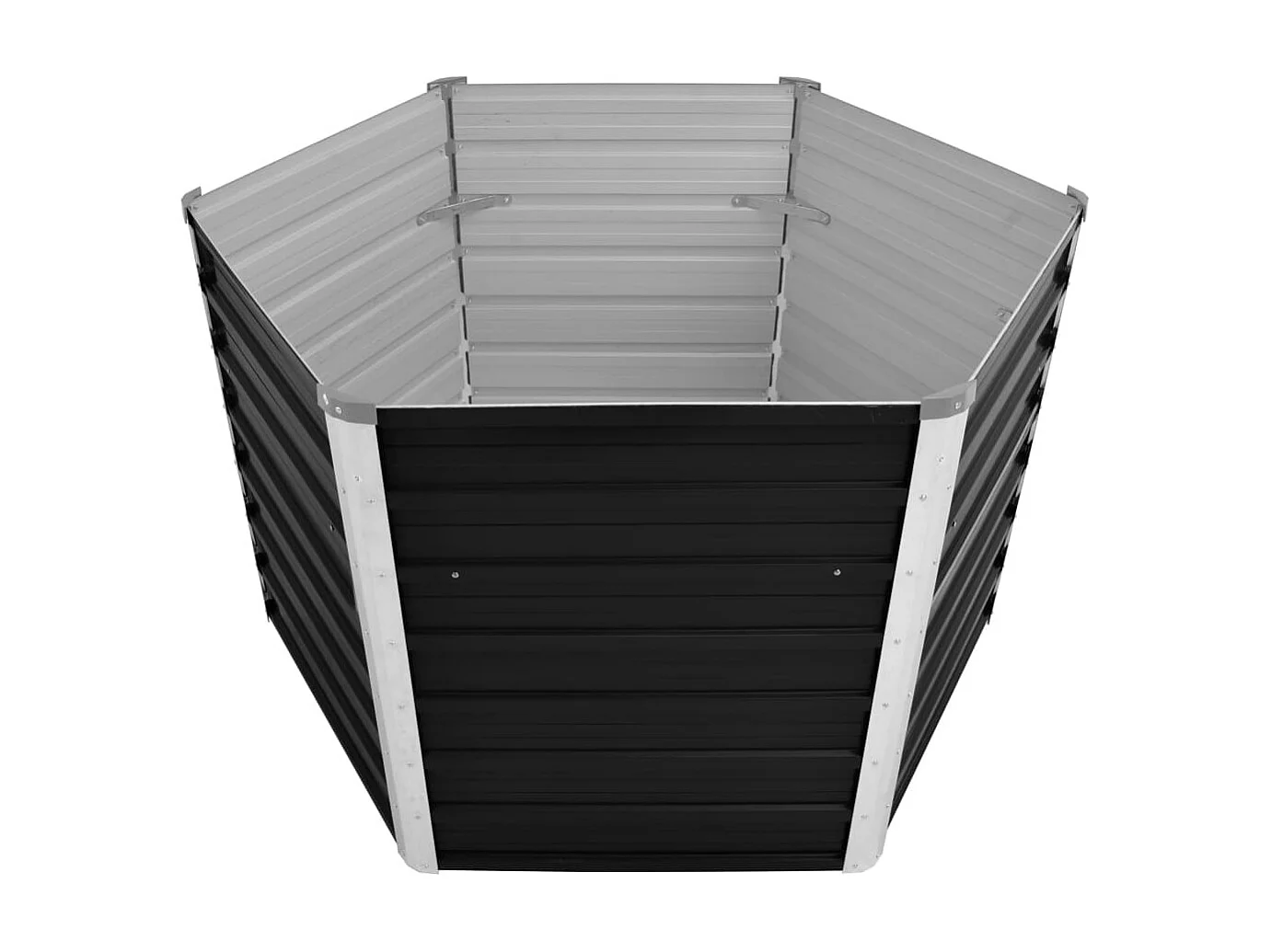 Lit surélevé de jardin Anthracite 129x129x77 cm Acier galvanisé