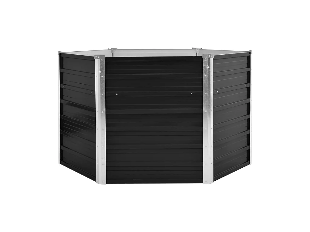 Lit surélevé de jardin Anthracite 129x129x77 cm Acier galvanisé