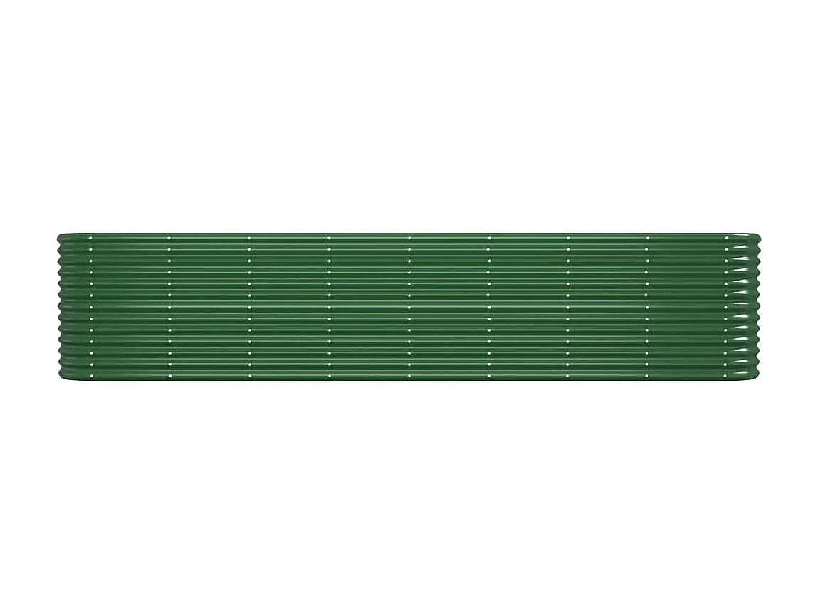 Verhoogd tuinbed Gepoedercoat staal 332x40x68 cm Groen