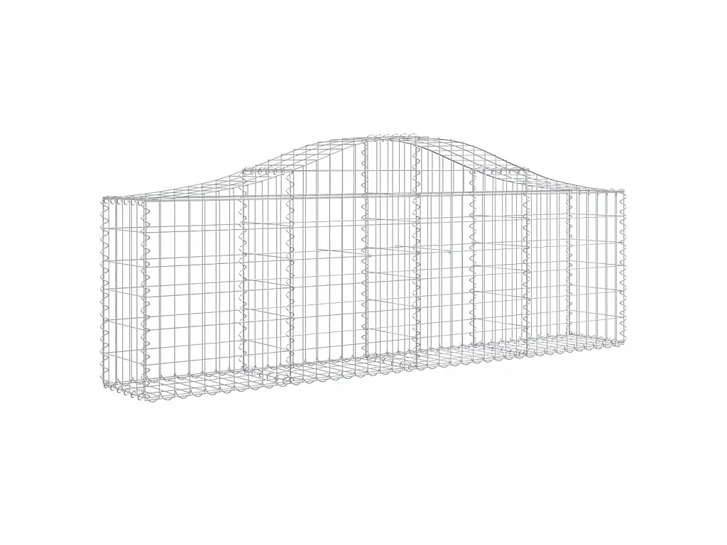 Paniers à gabions arqués 6 pcs 200x30x60/80 cm Fer galvanisé