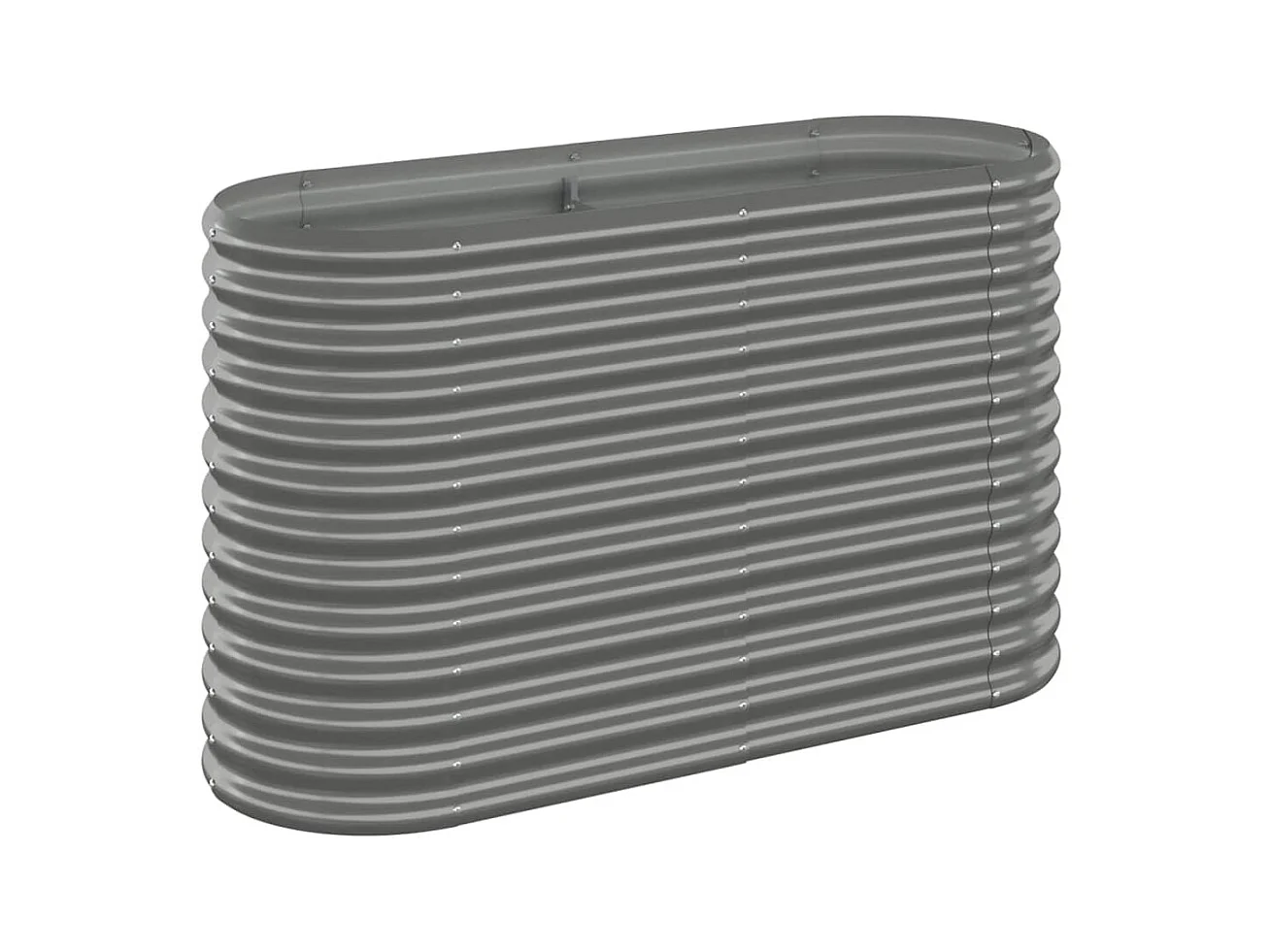 Lit surélevé de jardin Acier enduit de poudre 114x40x68 cm gris