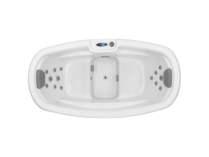 Bañera de hidromasaje de 2 plazas blanco perlado con cubierta - 14 chorros - Ancho 210 x Prof. 110 x Alt. 74 cm - Sistema BALBOA - SAMOA IV