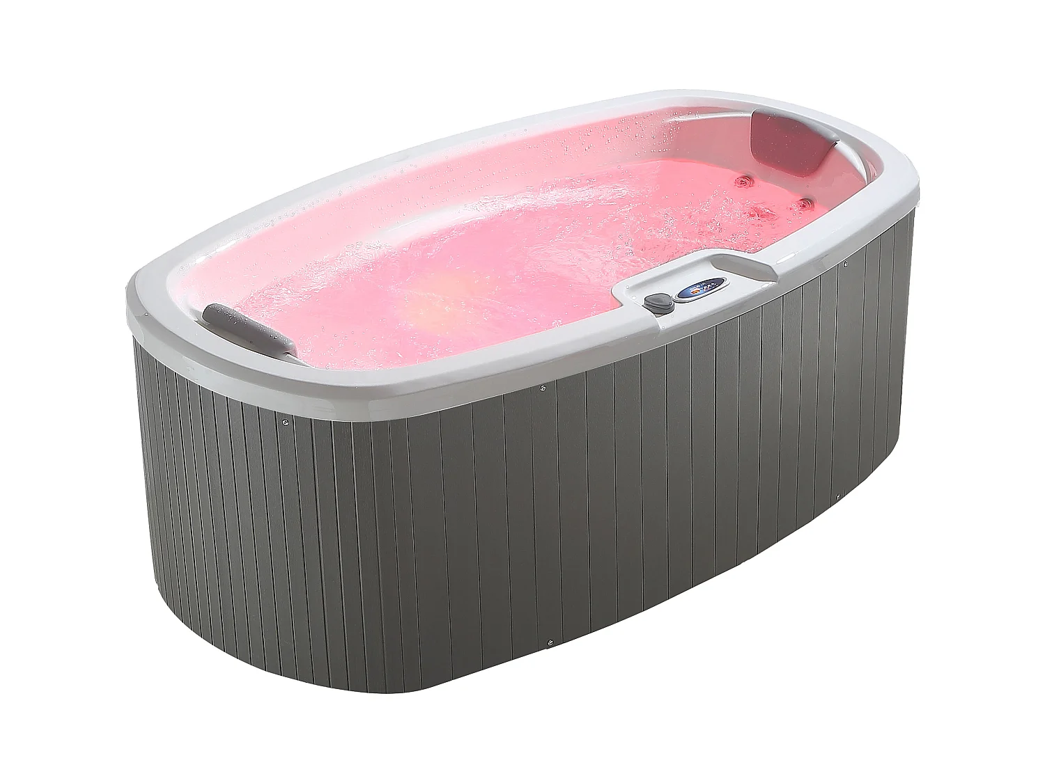 SPA 2 places blanc perlé avec bâche - 14 jets - L210 x P110 x H74 cm - Système BALBOA - SAMOA IV