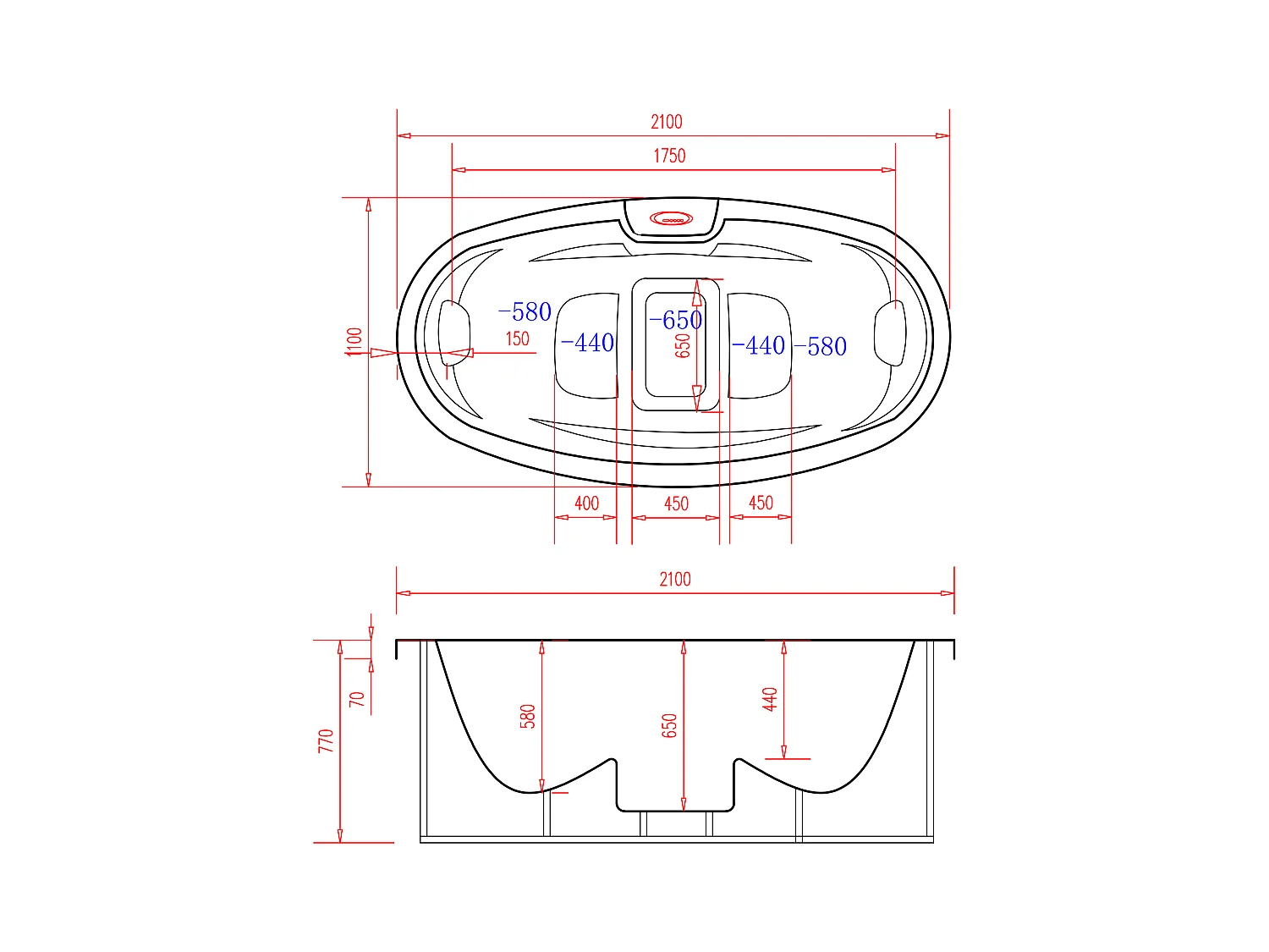 SPA 2 places blanc perlé avec bâche - 14 jets - L210 x P110 x H74 cm - Système BALBOA - SAMOA IV